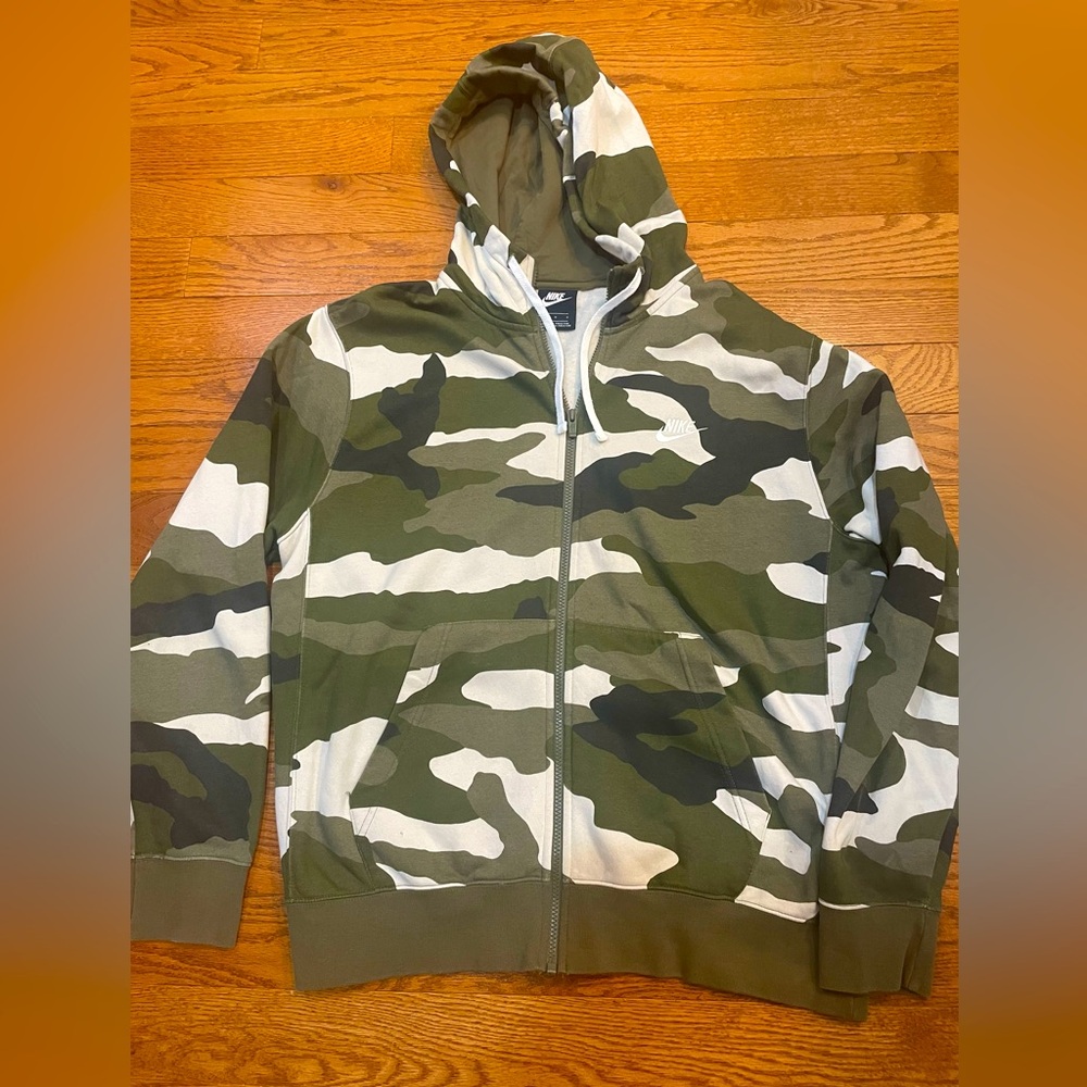 Nike Camo Nike Zip Up Hoodie Men's Size L